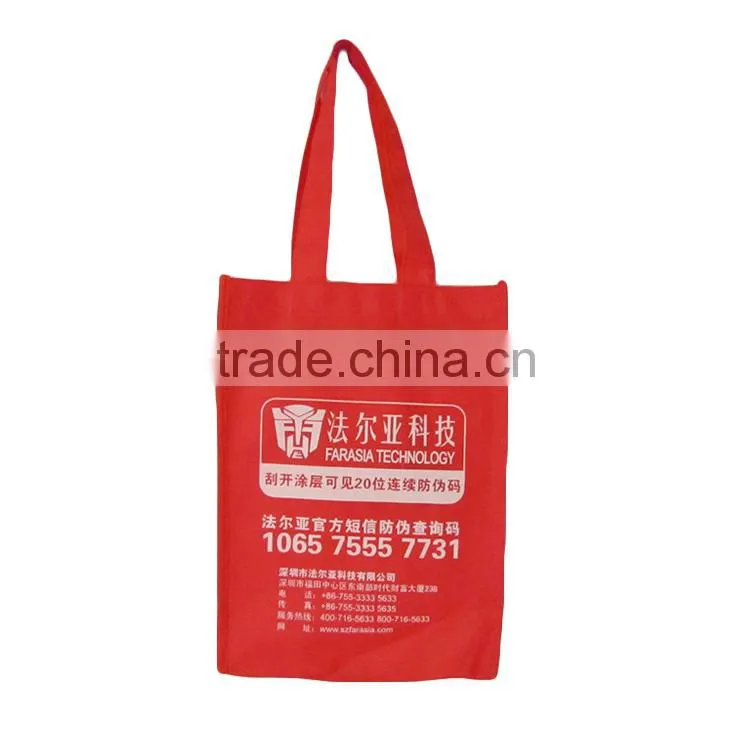 High quality clear wholesale custom durable promotional shopping bag ,non woven promotional bag