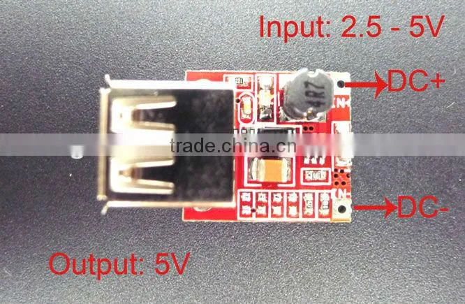 DC boost converter module DC2.5V-5V to DC5V 1000mA Mobile Charger Power for Phone iphone
