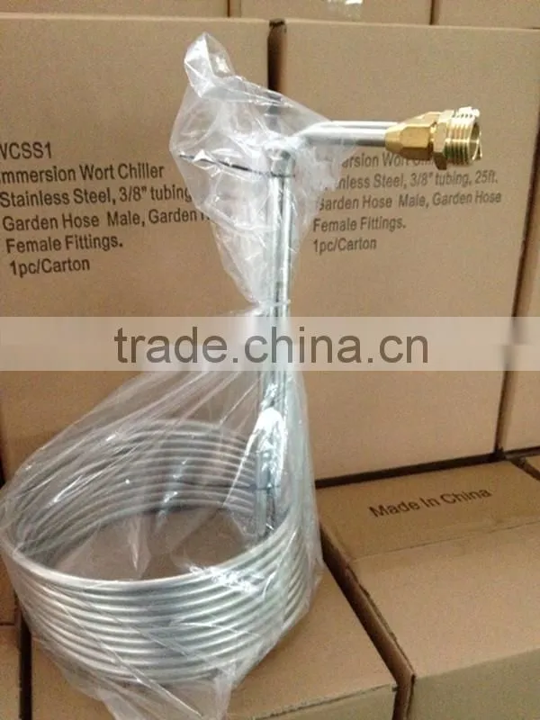 304 Stainless steel double wall condenser stainless steel wort chiller