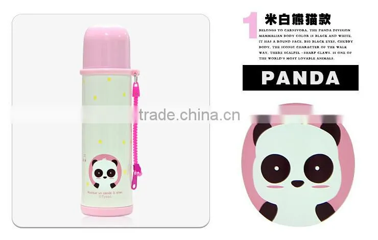 candy color children vacuum flask with cute animal printings