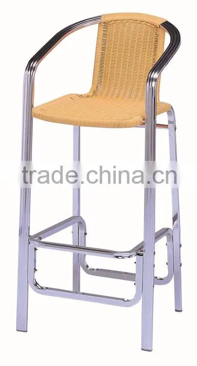 modern aluminum wooden bar chairs YC026W