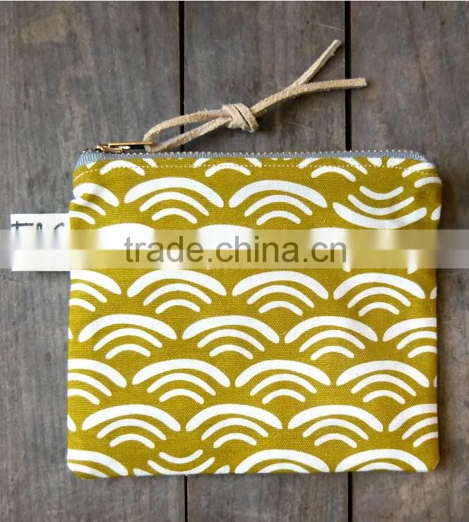 custom high quality canvas zipper pouch wholesale