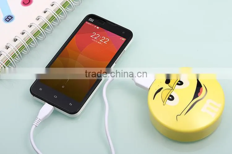 2015 new creative M&Ms Cholcolate Beans mobile power female portable power bank best gift usb charger