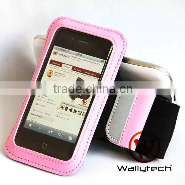 Wallytech New Elastic Rubber Sports Running Armband Cover Case For iPhone 4S 4 4G 3G 3GS