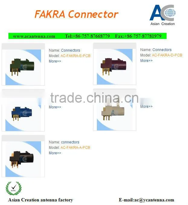 PCB connector Fakra for GSM