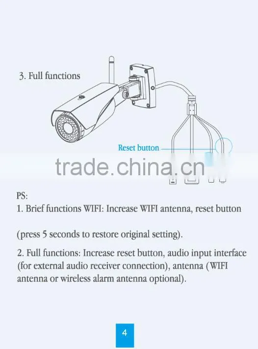 hot selling motion detection ONVIF 1.0MP outdoor waterproof ip camera bullet ip camera