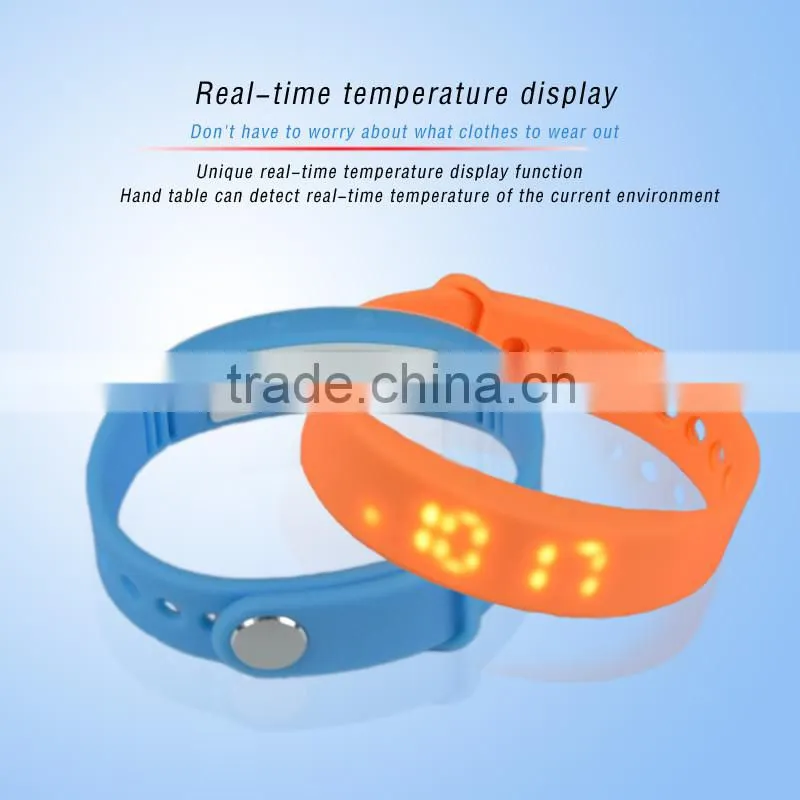 Smart reminder step gauge watches_bluetooth sports pedometer with temperature display