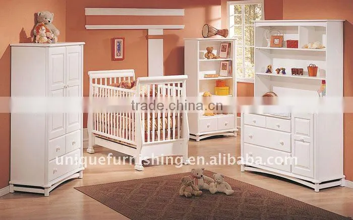 KX-02 High quality solid pine wood baby cot,baby bed for sale