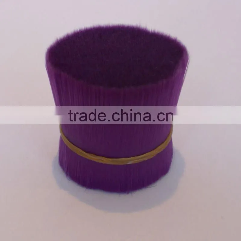 synthetic hair of different colors,used for makeup brushes