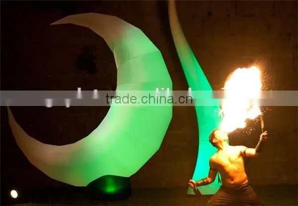 Charming decorative inflatable lighting moon / giant inflatable led moon