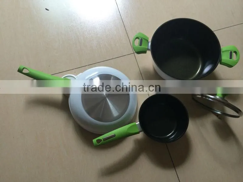 New design 5Pcs with non-stick coating round frying pan