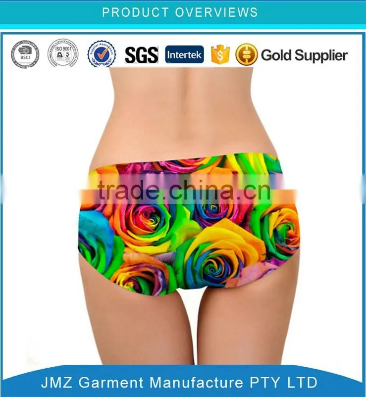 Flower colorful panties women underwear manufacturer