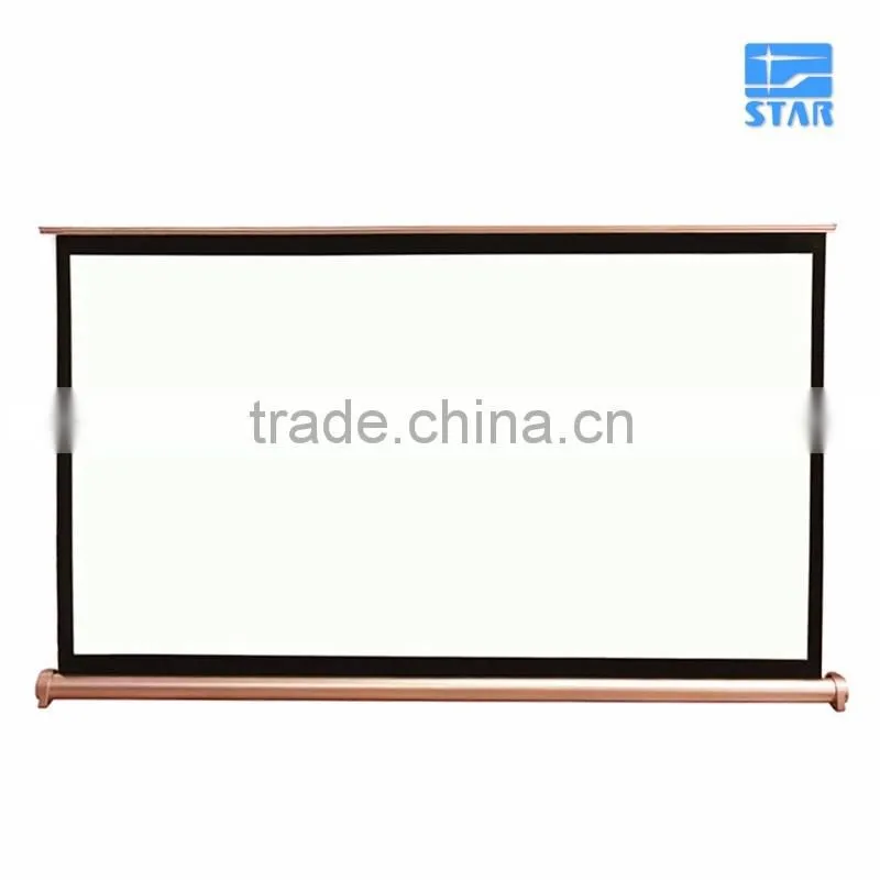 Golden Tone Tabletop Micro Portable Presenter Projector Screen, Easy Carry Outdoor Wall Mount Projection Screen 40" 50"