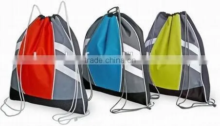 Metal Eyelet Promotional polyester drawstring bag