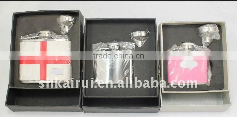 stainless steel hip flask with pearl outside