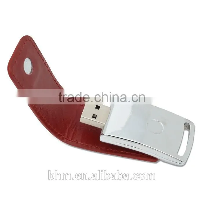 High quality cheap leather usb flash drive, full capacity usb disk