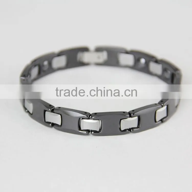 Top quality hot sale fashion tungsten jewelry men's health germaniun magnetic tungsten bracelet