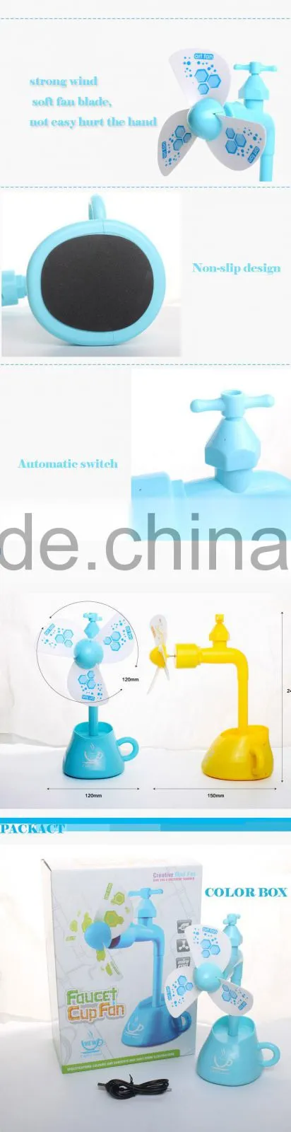 Hot selling new product plastic toy mini usb table fan