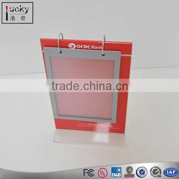 Red Acrylic Wall Holder With Two Pocket
