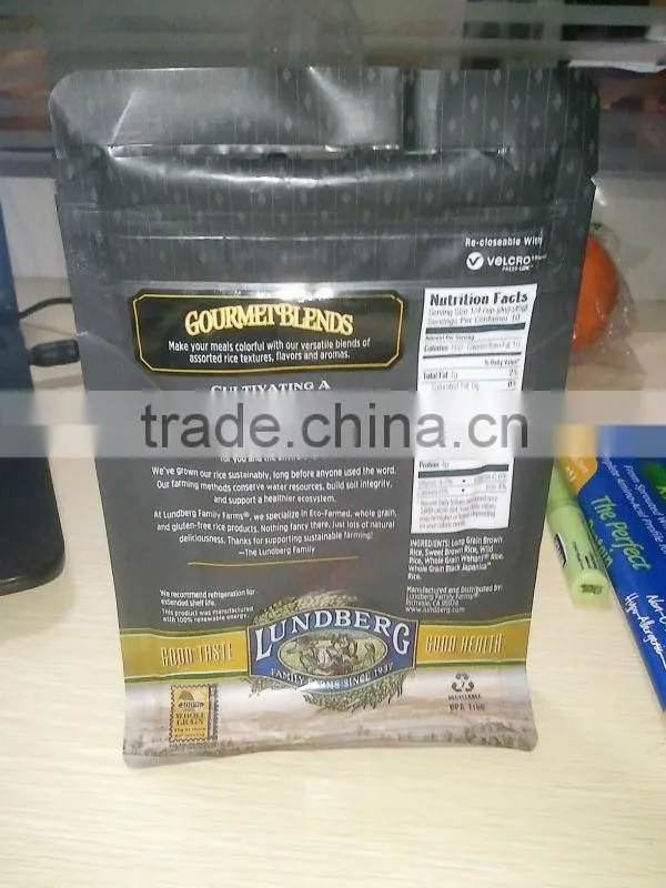 Heat Seal Paper Foil Bags With Zipper Stand Up Pouches