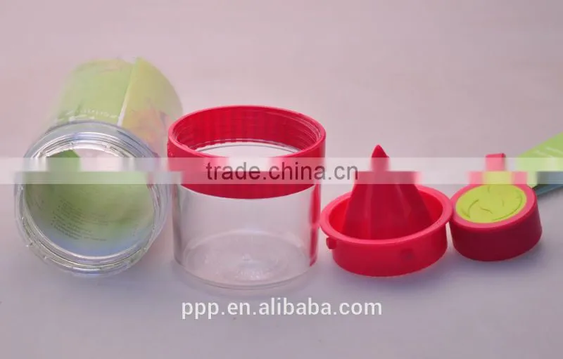 fruit infuser water bottle/ plastic lemon water bottle/ insulated plastic water bottle