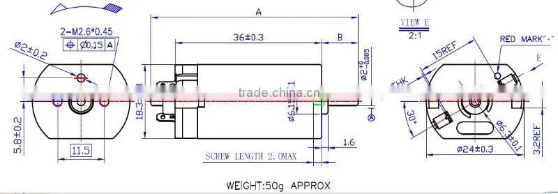 24V DC Motor FK-290PAV used for vehicle door locks
