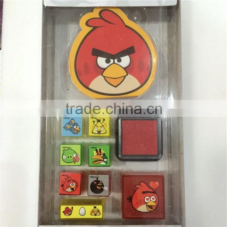 kids toy stamp set with ink pad