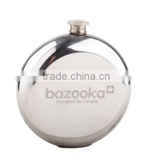 High quality 5oz round hip flask with mirror polishing
