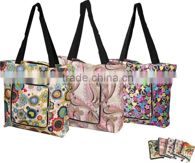 210D suprior quality polyester foldable shopping bag