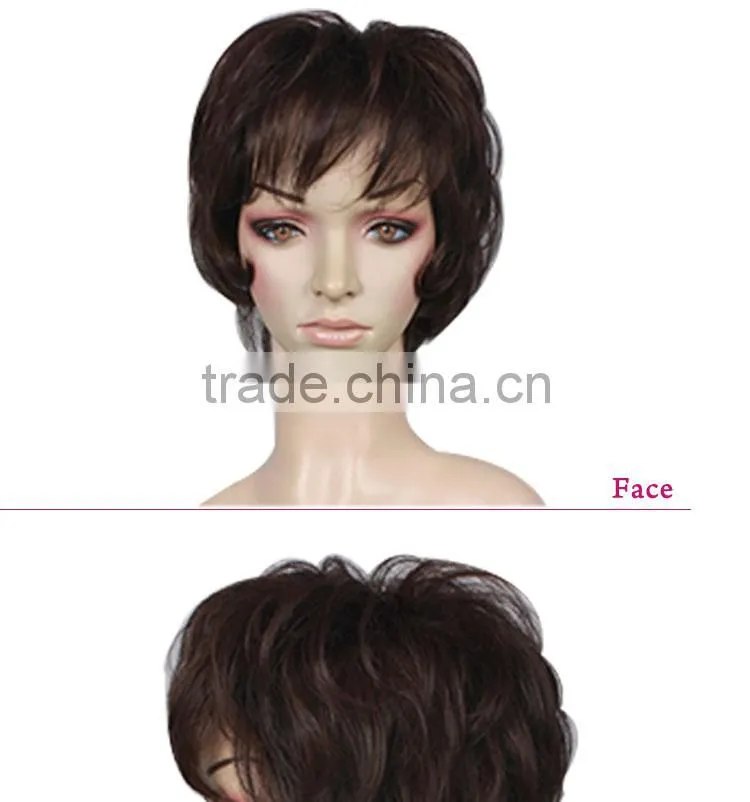 2014 New fashion style Heat synthetic Fiber short lace front wigs