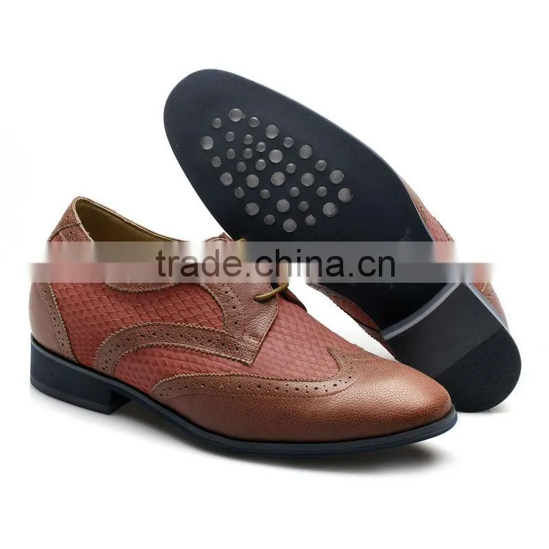 top brand leather red men wedding shoes