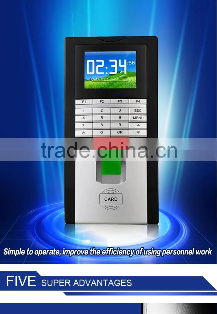 2.4 inches TFT Color screen Biometric fingerprint access control system/time attendance