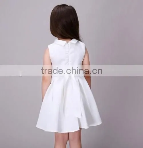 2016 sweet baby girls kids party wear dresses flower embroidered summer kids prom dresses