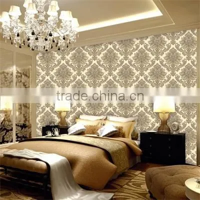 classic European style damask design wallpaper for TV background