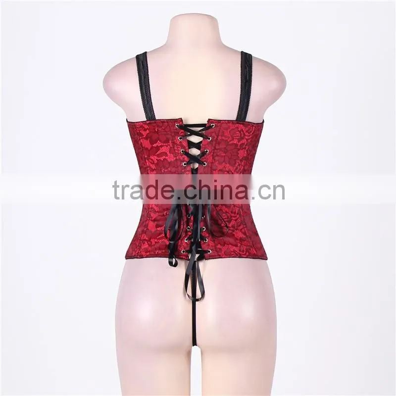 Vintage style beautiful patterns big women sexy lingeries corset
