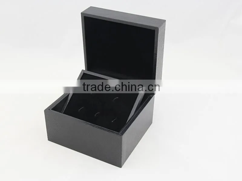 Luxury custom made wooden cufflink box with outer box