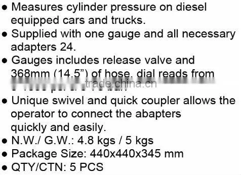 Torin BigRed Diesel Engine Compression Tester Set