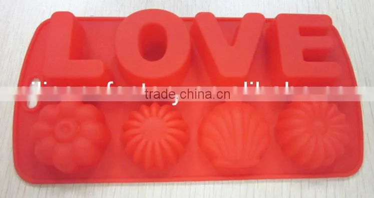 silicone love chocolate mold,silicone fondant mould