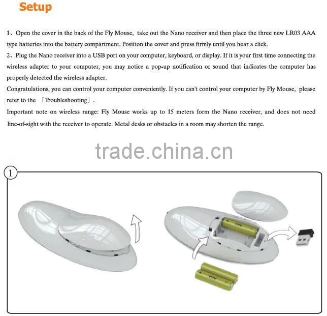 Brand Lefant 2.4ghz Wireless 3D Gyroscope Air Mouse Keyboard For Andriod TV/PC