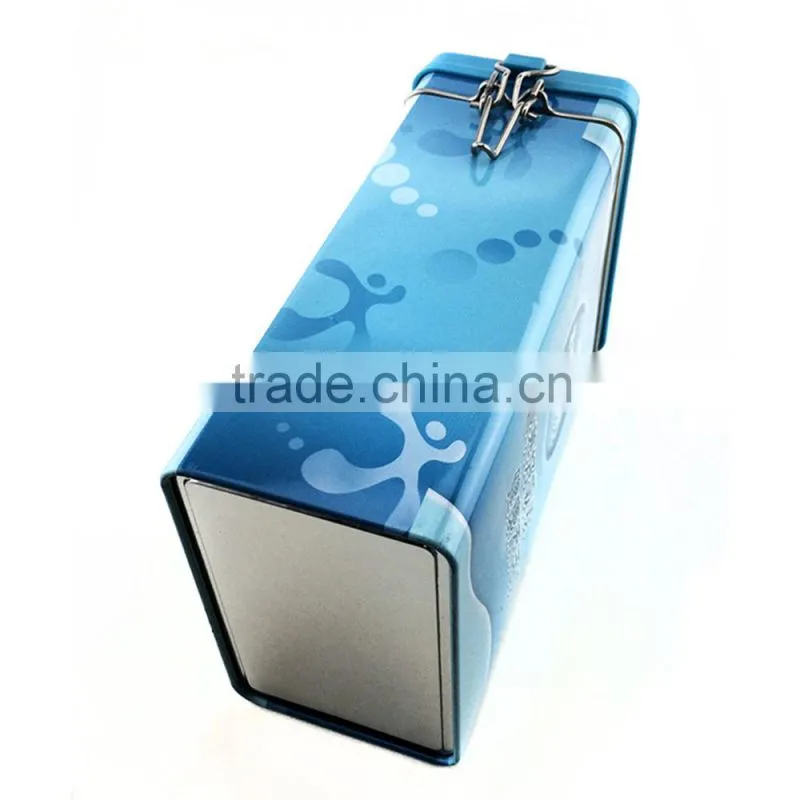 High-end plain metal milk tin box with lock