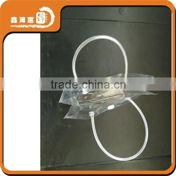 plastic custom 0.18mm pvc bag with snap closure