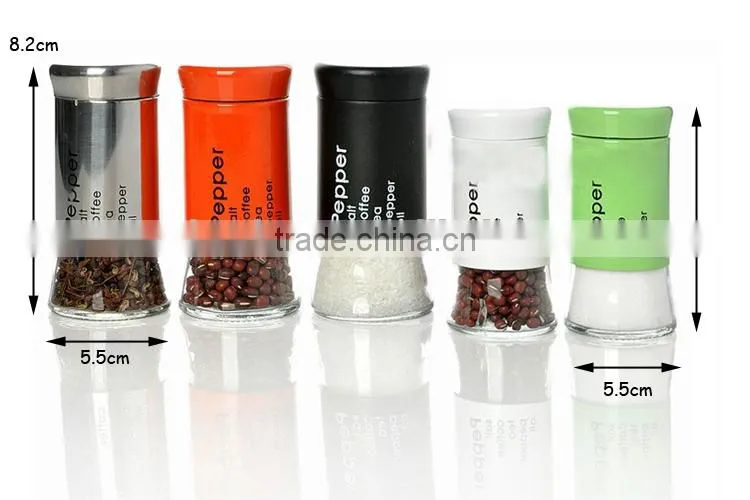 glass condiment bottle with stainless steel skin