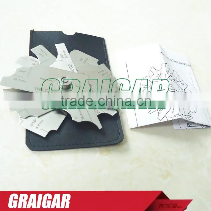 J34 7 Piece Fillet Weld Set Gage Gauge Welding Inspection Test Ulnar MM & inch MG11