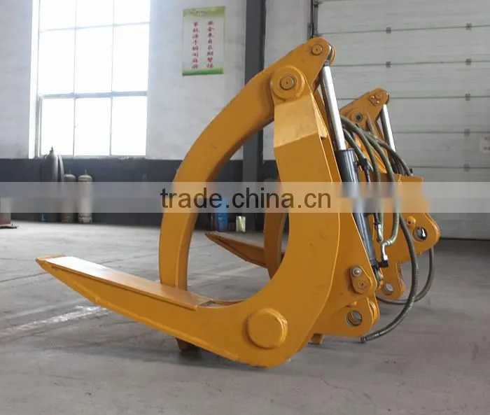360 degree Rotating Log Grapple, Hydraulic Excavator wood Grapple /Stone Grapple for sale
