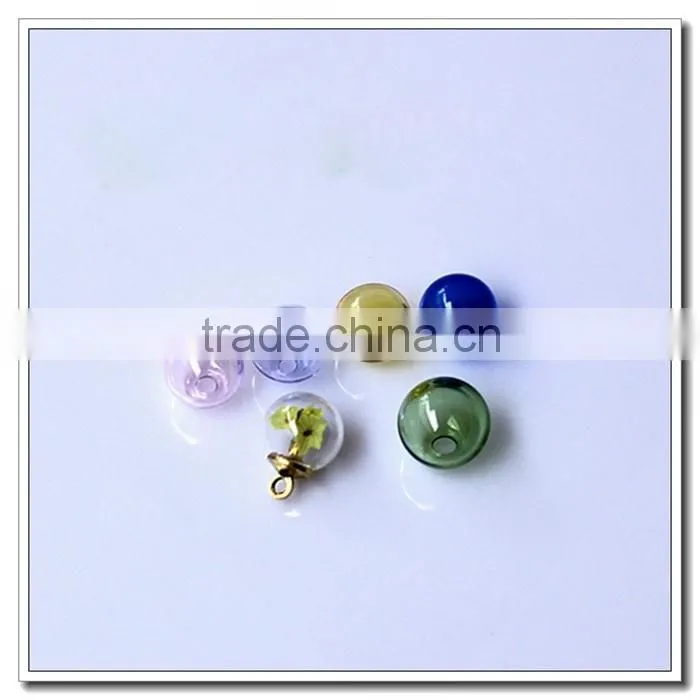 BUlk Accessories for Fairy garden Japanese Necklace - Asian Necklace - Moss Tiny Garden Necklace - round hollow blue glass ball