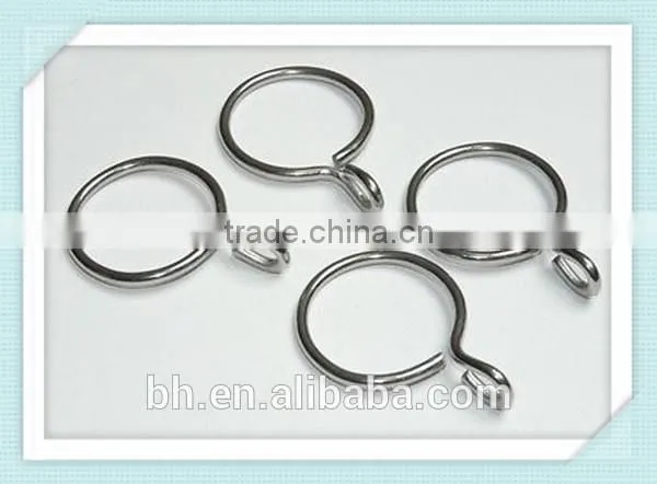 Pewter Effect Metal Chrome 14mm Pole Curtain Rings