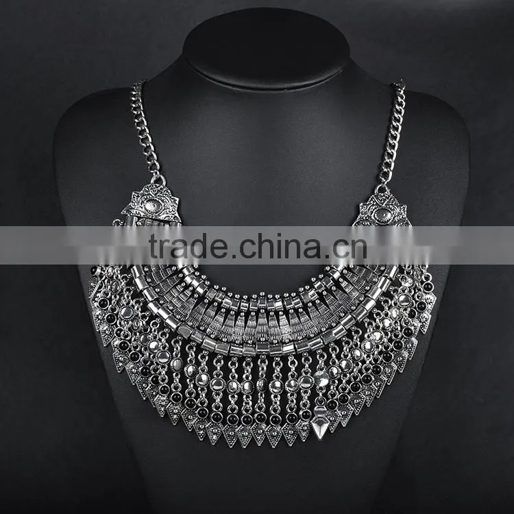 Anti gold silver plated vintage necklace boho jewellery