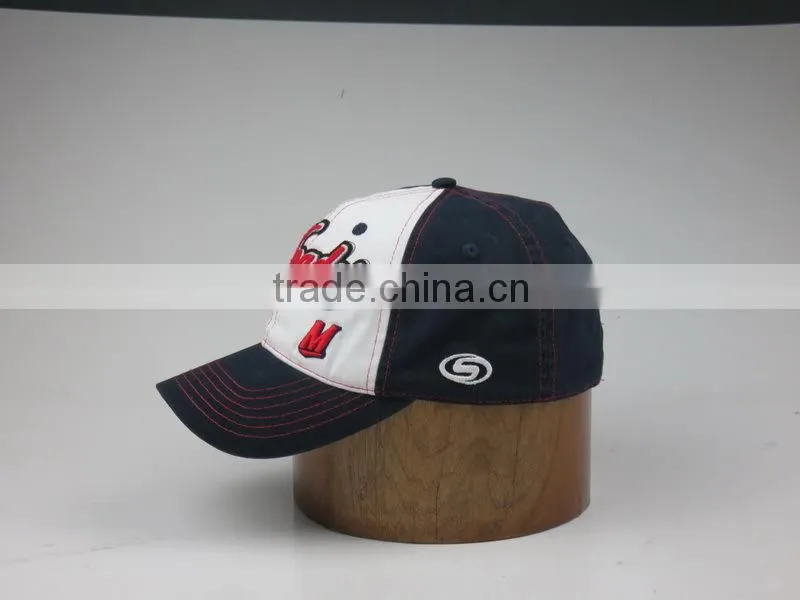 Washed cap with embroidery, bold thread washed cap, high quanlity cap