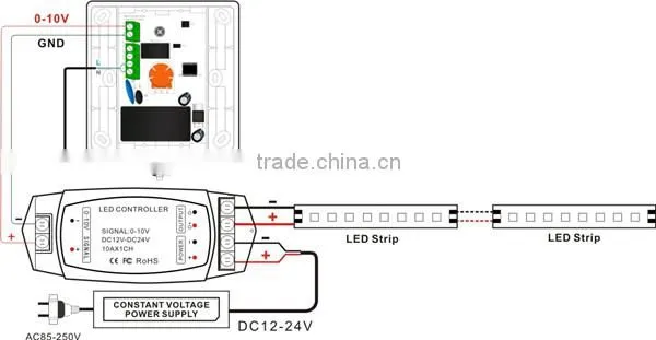 AC85V-265V IR wireless led remote control switch light dimmer 0-10v output