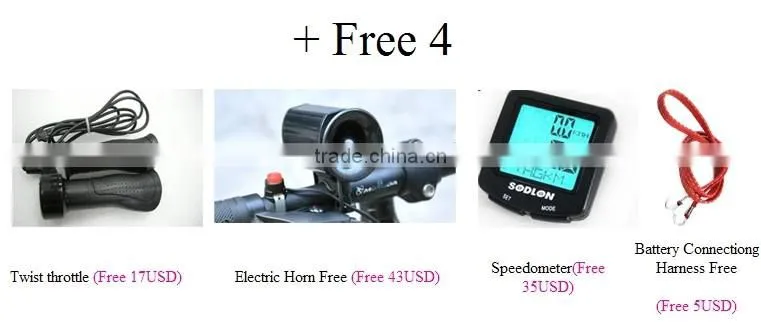 Front 48V 1000W electric bike conversion kit